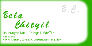 bela chityil business card